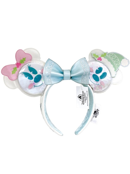 Disney Accessories - Disney Parks Snowman Mickey & Minnie Mouse Pastel Ear Loungefly Headband US